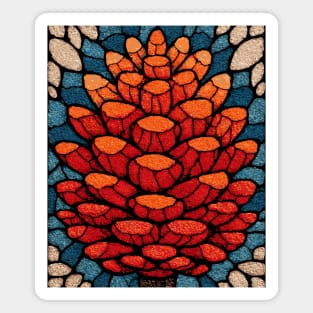 Sacred Pinecone | A Stained Glass Botanical Magnet